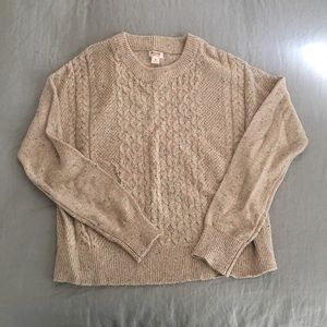 Tan cable knit sweater, medium